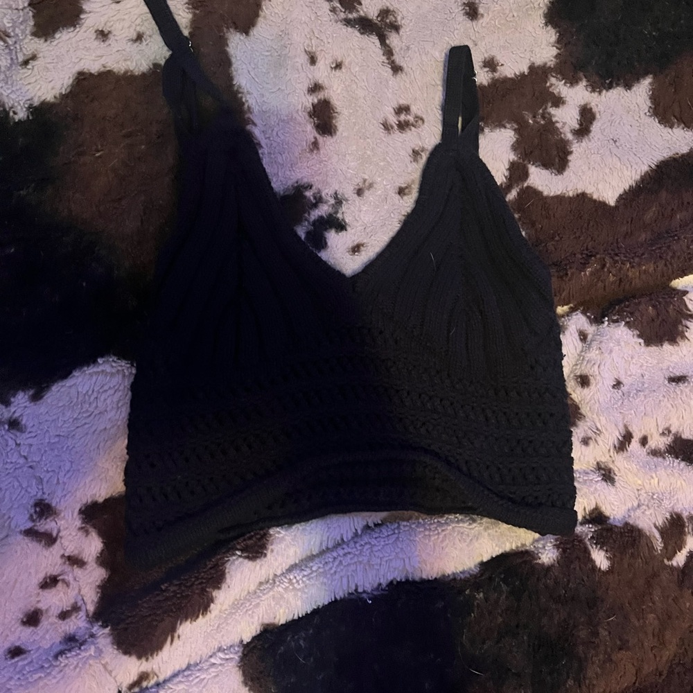 Black Knit Bralette